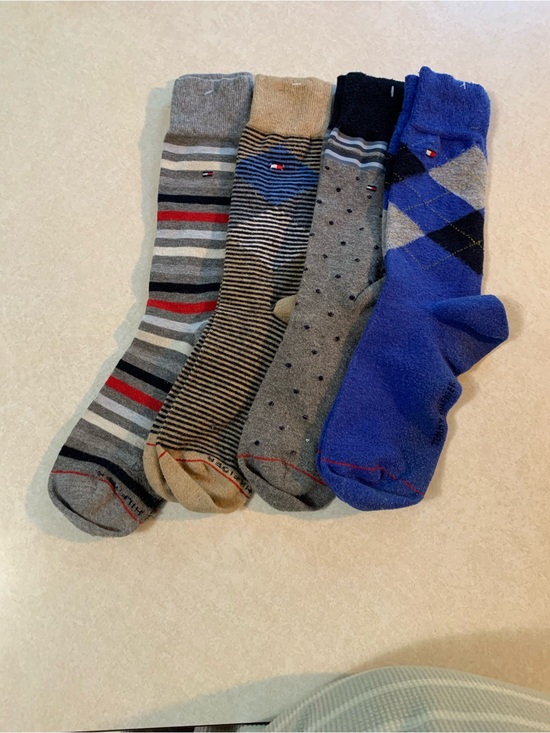 Tommy Hilfiger Other - Tommy Hilfiger Men's Crew Socks - Gray, Blue & Tan Mix (4 Pair)
